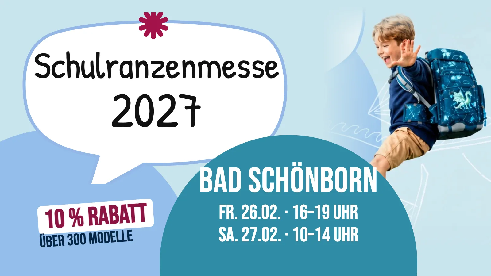 Schulranzenmesse Bad Schönborn 2027 - Professionelle Schulranzen-Beratung in der Ohrenberghalle