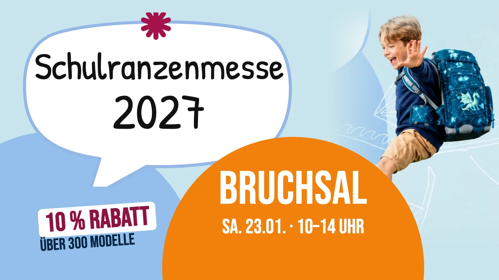 Schulranzenmesse Bruchsal 2027 - Professionelle Schulranzen-Beratung im Hubwerk 01